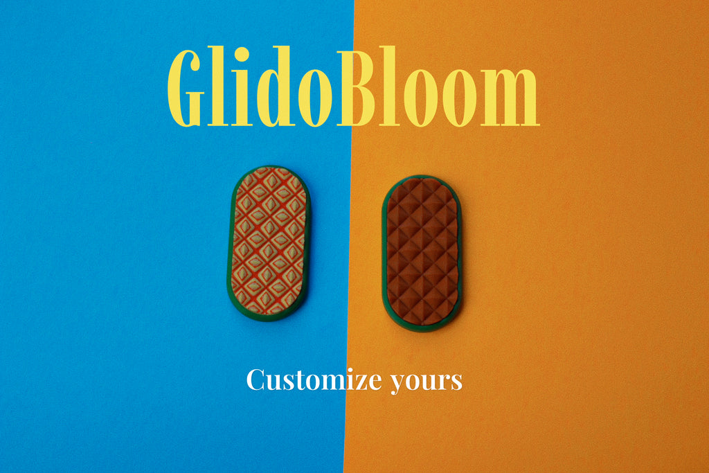 GlidoBloom - Magnetic Fidget Slider with Customizable Diamond Texture.