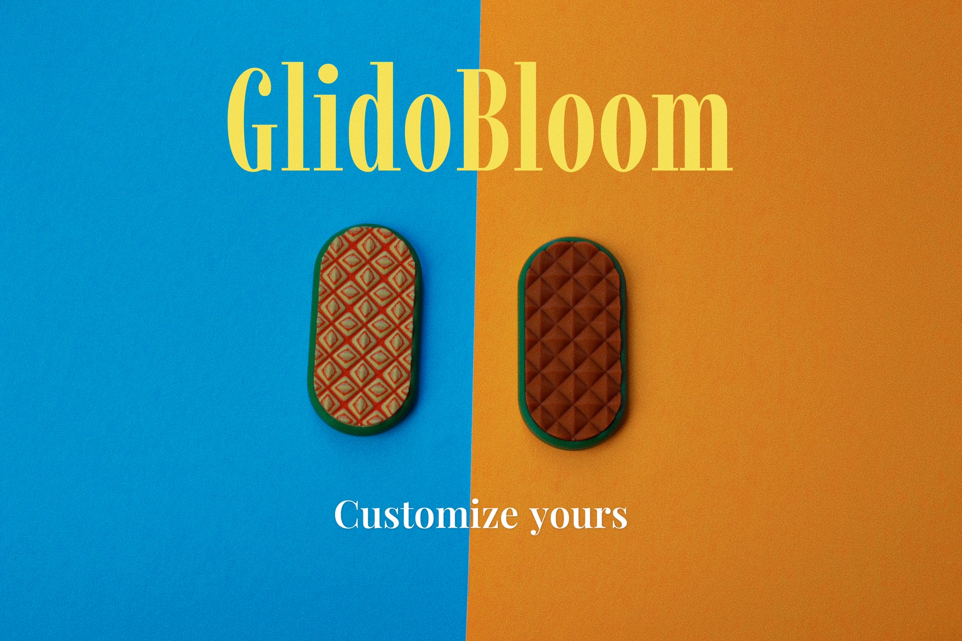 GlidoBloom - Magnetic Fidget Slider with Customizable Diamond Texture.