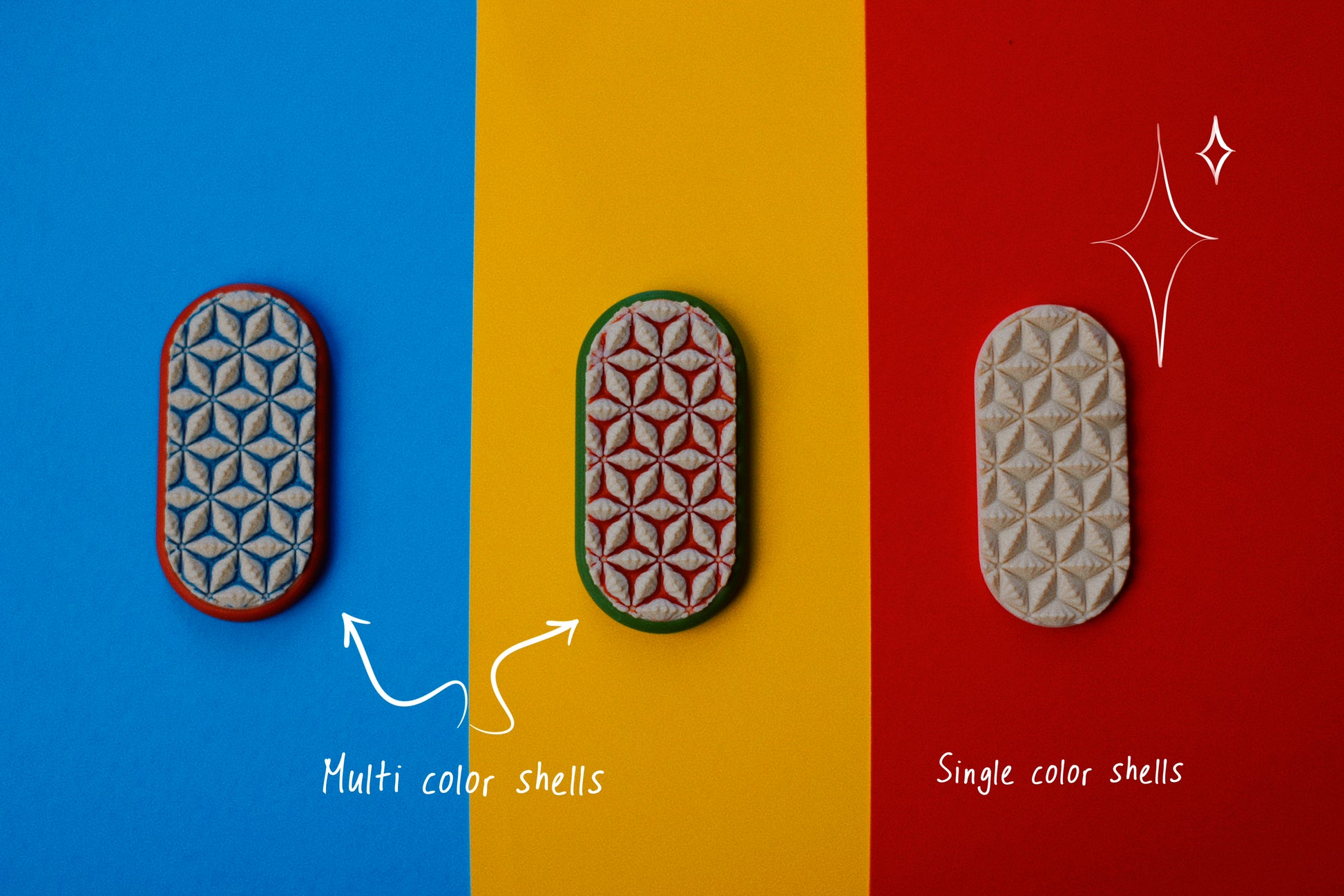 GlidoShell - Magnetic Fidget Slider with Customizable Shell Textured